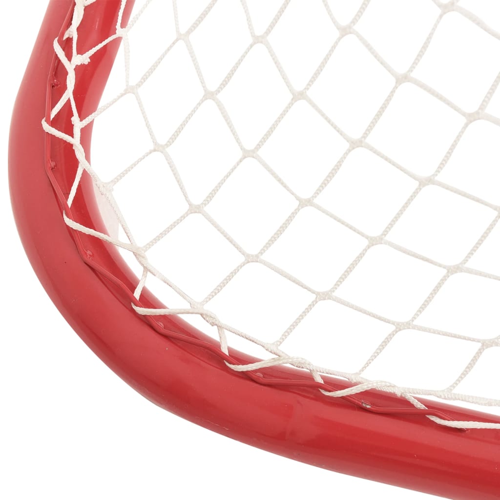 vidaXL Hockey Goal Red and White 72"x28"x48" Polyester