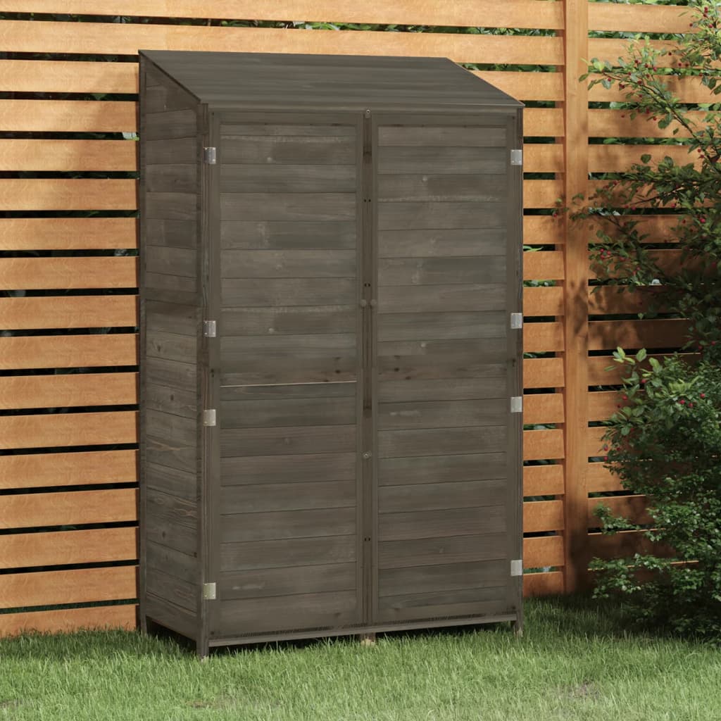 vidaXL Garden Shed Anthracite 40.2"x20.5"x68.7" Solid Wood Fir