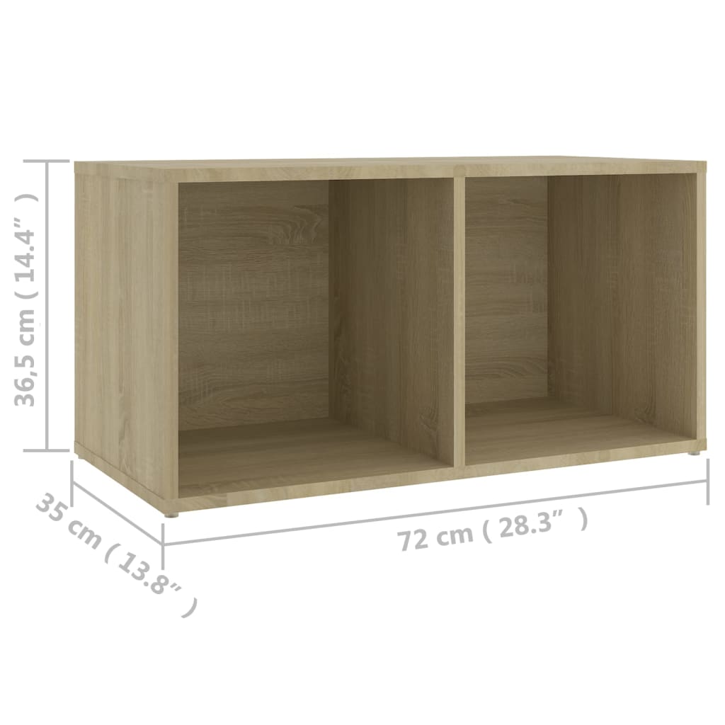 vidaXL 3 Piece TV Stand Set Sonoma Oak Engineered Wood