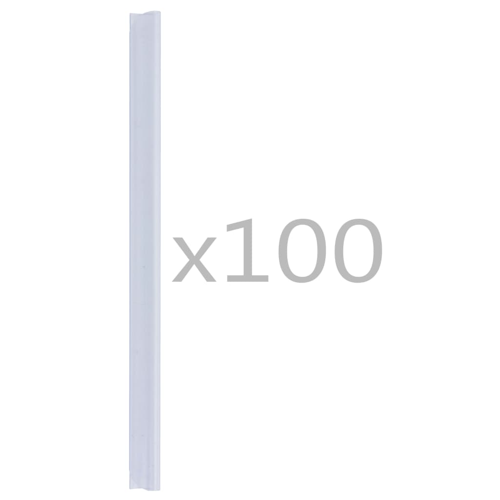 vidaXL 100 pcs Fence Strip Clips PVC Transparent