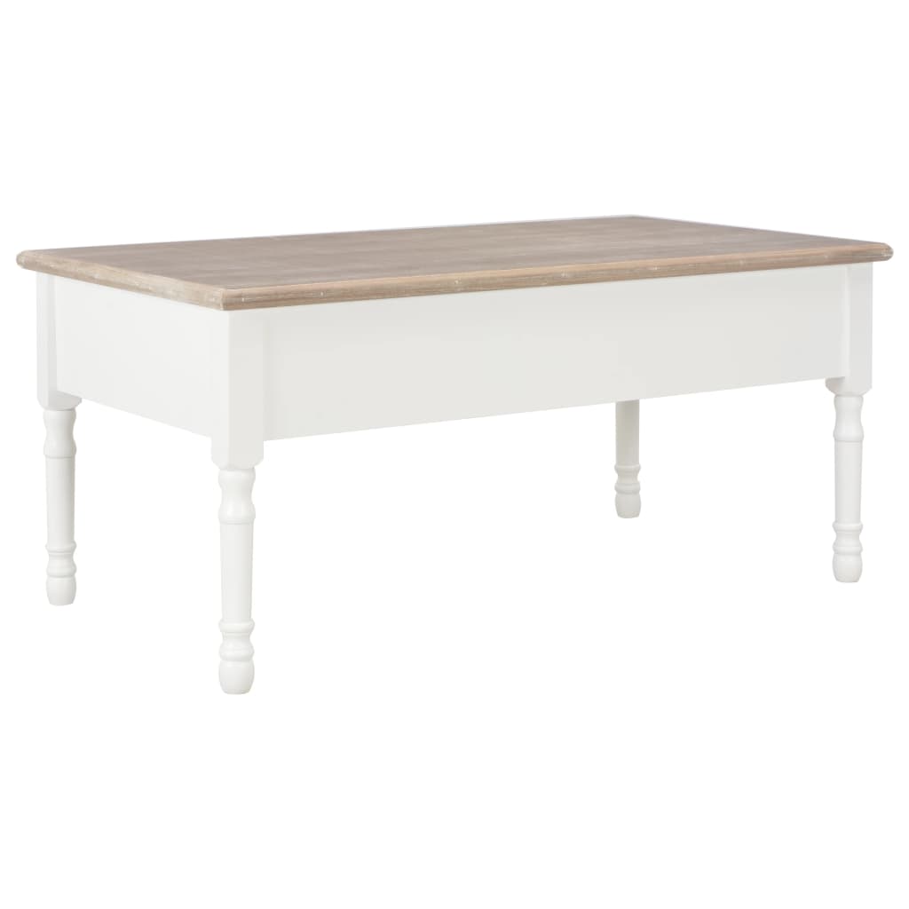 vidaXL Coffee Table White 39.4"x21.7"x17.7" Wood