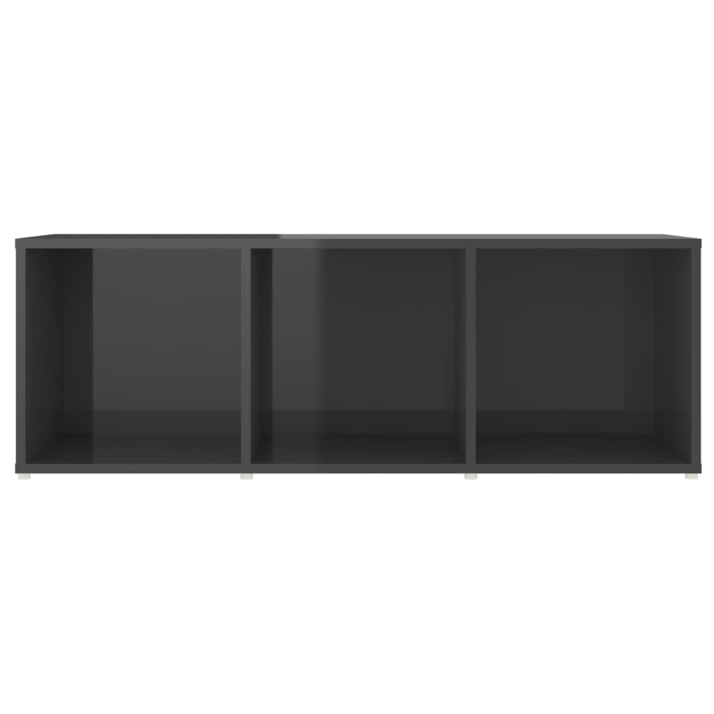vidaXL TV Stand High Gloss Gray 42.1"x13.8"x14.6" Engineered Wood