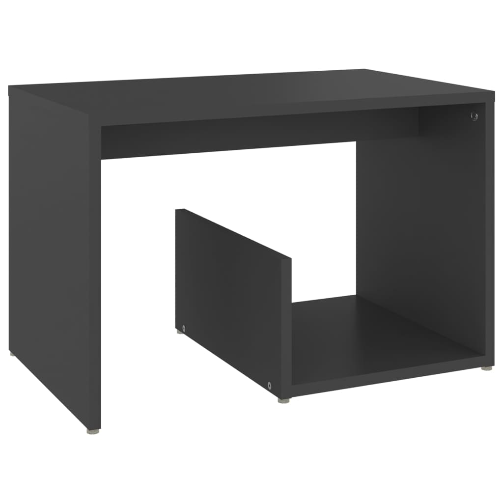vidaXL Side Table Gray 23.2"x14.1"x14.9" Chipboard