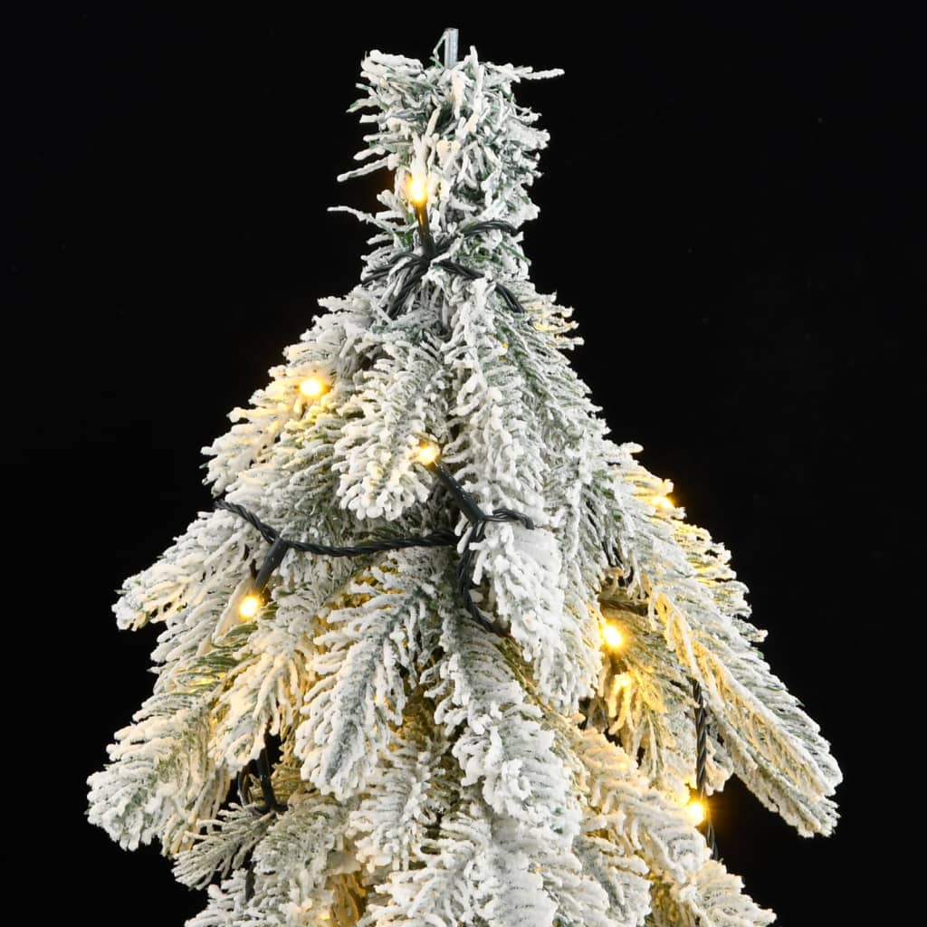 vidaXL Artificial Christmas Tree 300 LEDs & Flocked Snow 82.7"
