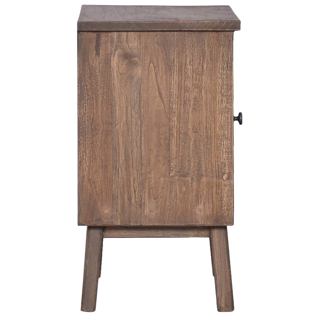 vidaXL Bedside Cabinet 15.7"x11.8"x20.9" Solid Teak Wood
