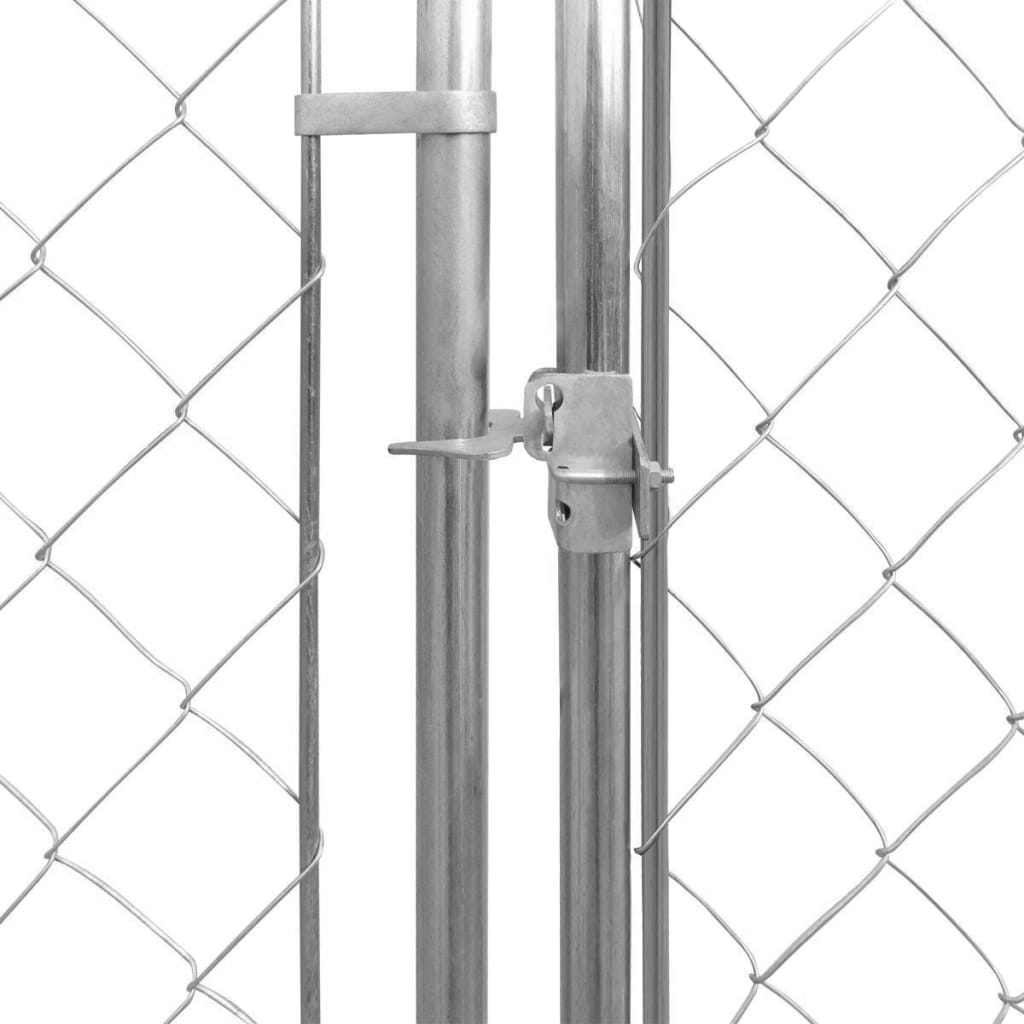 vidaXL Outdoor Dog Kennel Galvanised Steel 31.2'x18.7'x6.1'