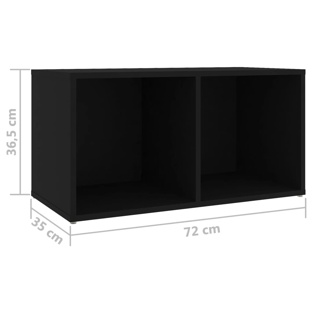 vidaXL 5 Piece TV Cabinet Set Black Chipboard