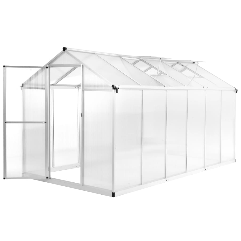vidaXL Greenhouse Aluminum 142.5"x74.8"x76.8" 473.6 ft³