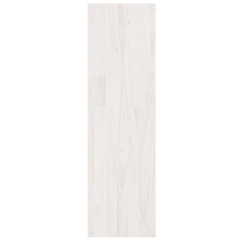 vidaXL Book Cabinet/Room Divider White 15.7"x11.8"x40.7" Solid Wood Pine