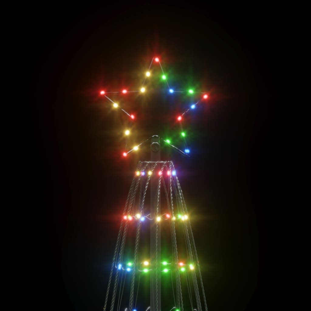 vidaXL Christmas Tree Light with Spikes 1554 LEDs Colorful 196.9"