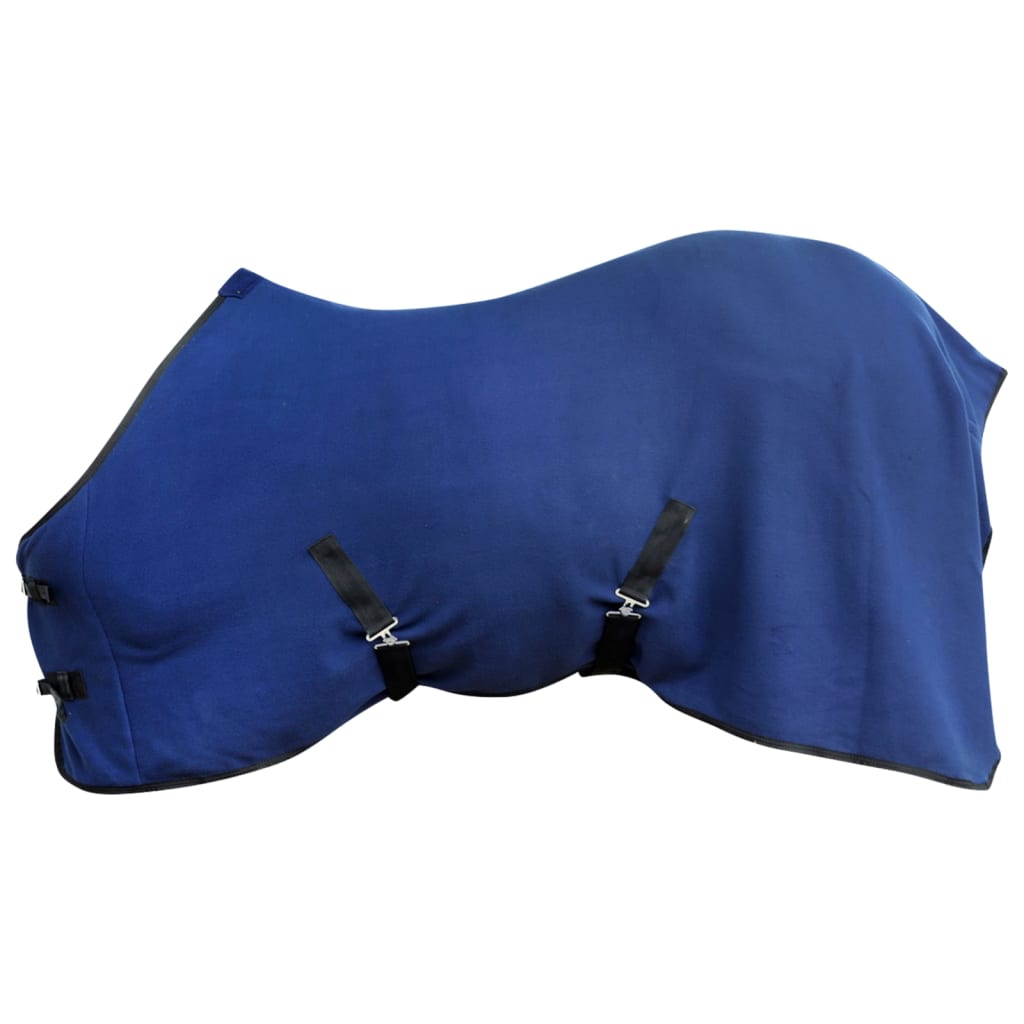 vidaXL Fleece Rug with Surcingles 49.2" Blue