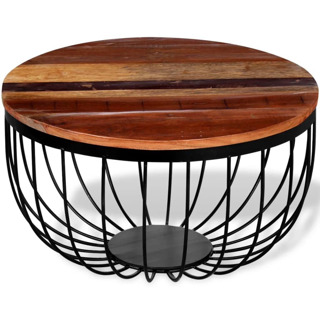 vidaXL Coffee Table Solid Reclaimed Wood