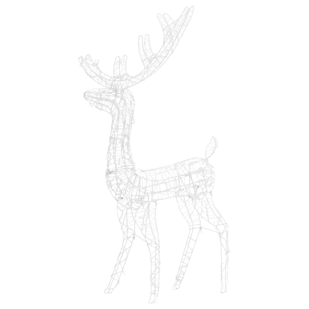 vidaXL Acrylic Reindeer Christmas Decoration 140 LEDs 50.4" Warm White