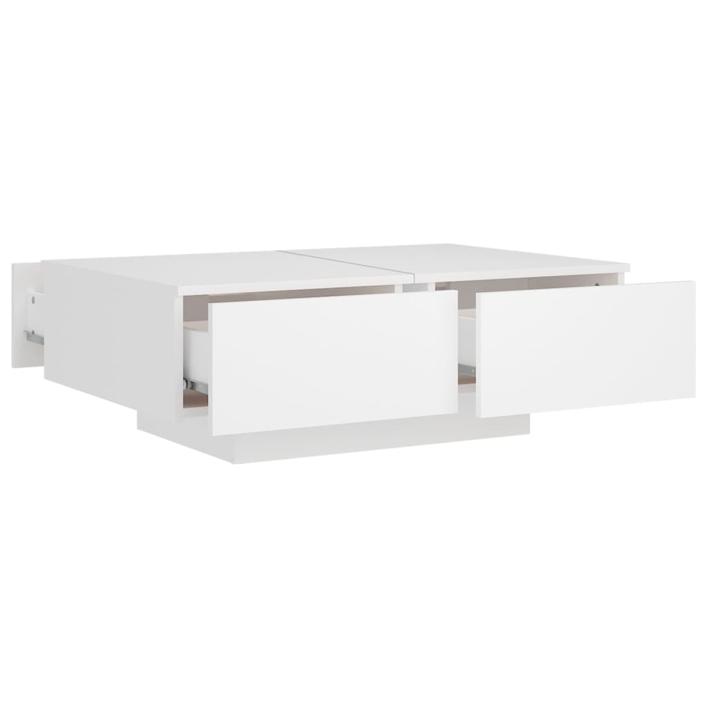 vidaXL Coffee Table White 35.4"x23.6"x12.2" Engineered Wood