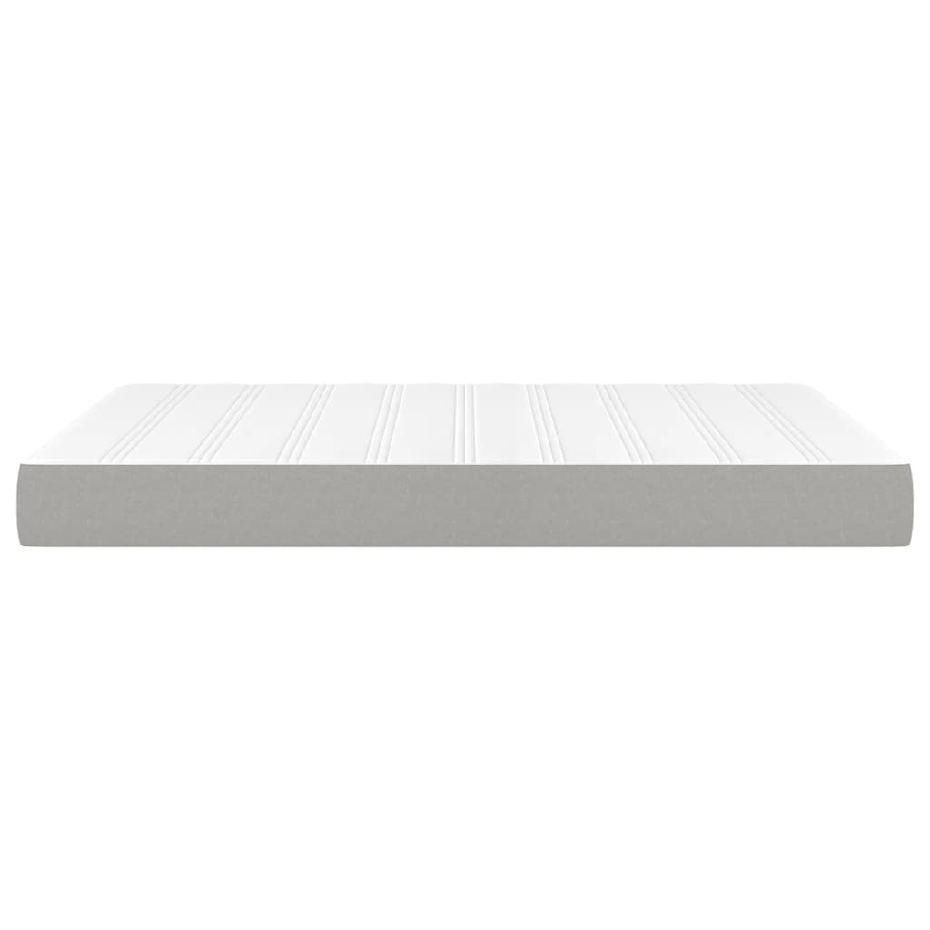 vidaXL Pocket Spring Bed Mattress Light Gray 53.9"x74.8"x7.9" Full Fabric