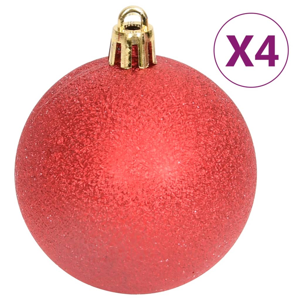 vidaXL 108 Piece Christmas Bauble Set Red and White