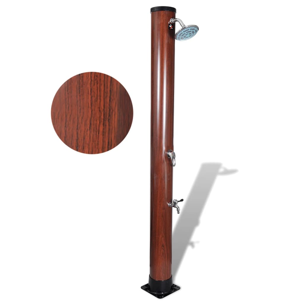 7 ft Pool Solar Shower with Faux Wood Finish