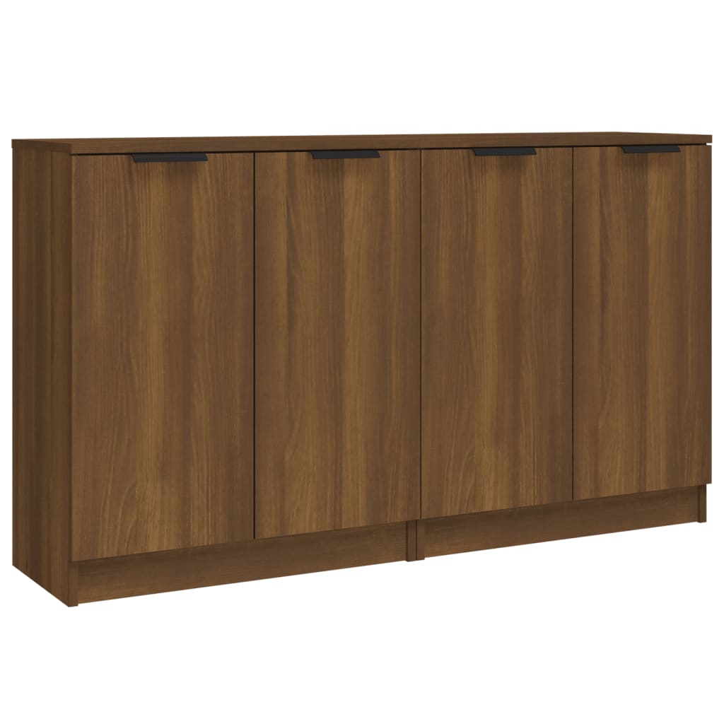 vidaXL Sideboards 2 pcs Brown Oak 23.6"x11.8"x27.6" Engineered Wood
