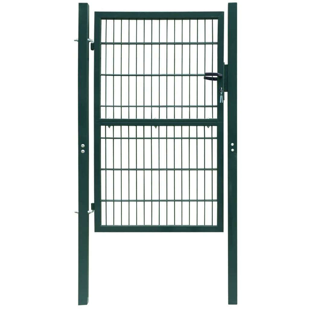 vidaXL 2D Fence Gate (Single) Green 41.7"x90.6"
