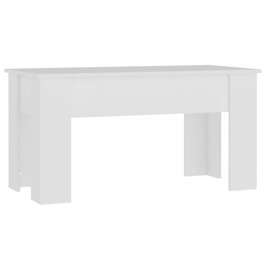 vidaXL Coffee Table White 39.8"x19.3"x20.5" Engineered Wood