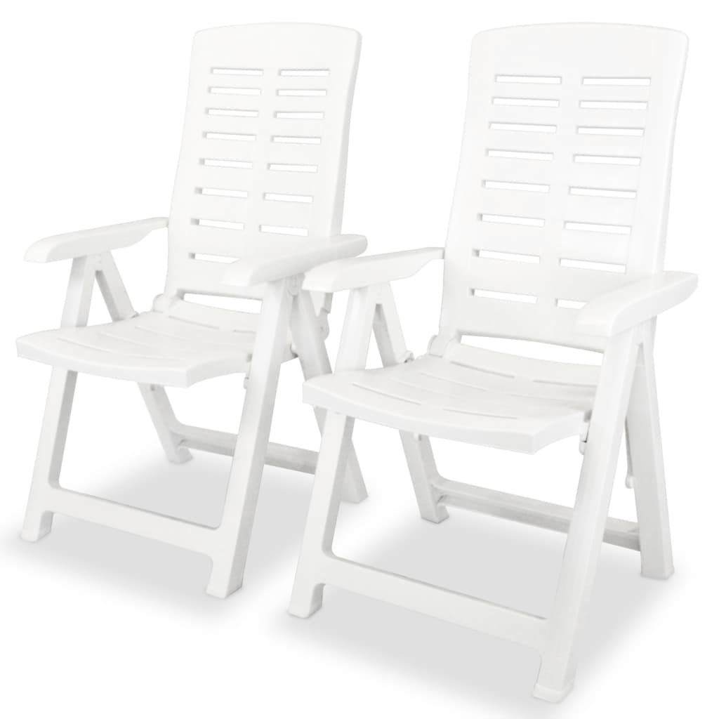 vidaXL 3 Piece Bistro Set Plastic White