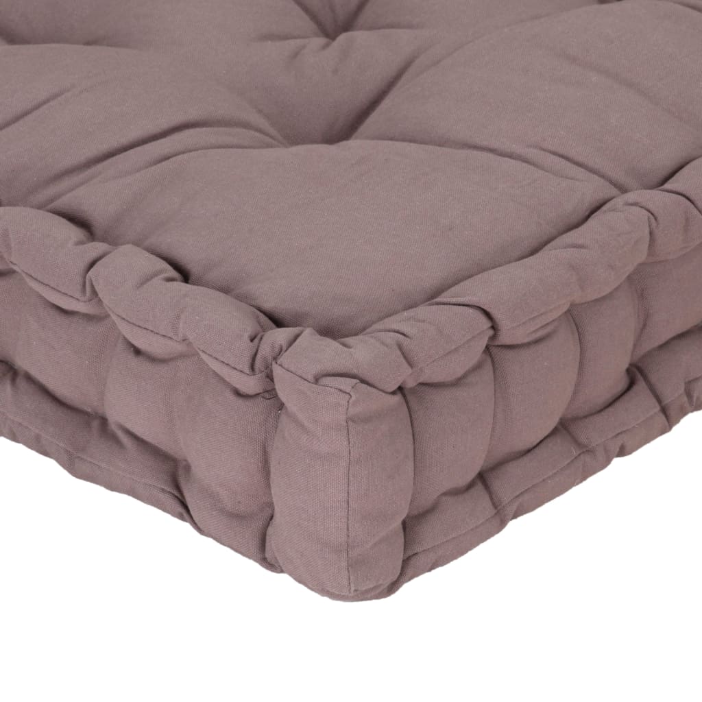 vidaXL Pallet Floor Cushion Cotton 47.2"x15.7"x2.8" Taupe
