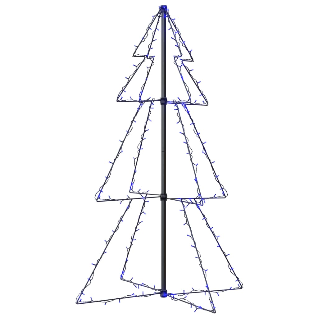 vidaXL Christmas Cone Tree 160 LEDs Indoor and Outdoor 3x4 ft