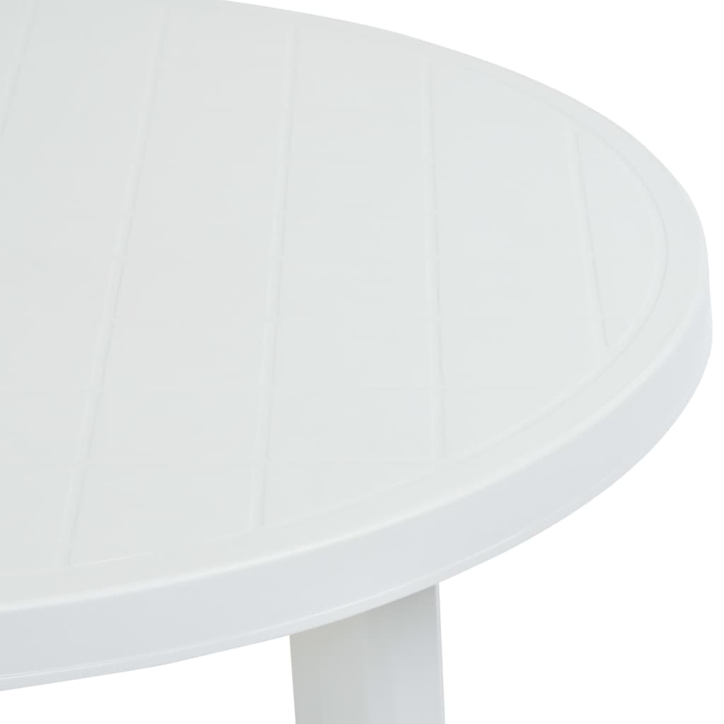 vidaXL Patio Table White 35" Plastic