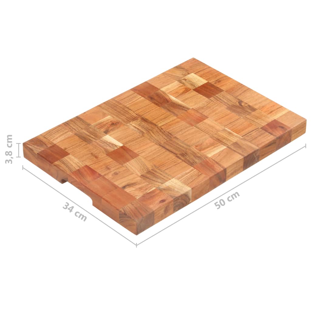 vidaXL Chopping Board 19.7"x13.4"x1.5" Solid Wood Acacia