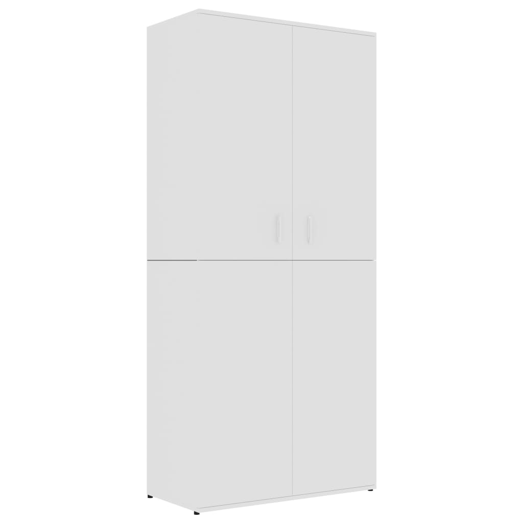 vidaXL Shoe Cabinet White 31.5"x15.4"x70.1" Engineered Wood