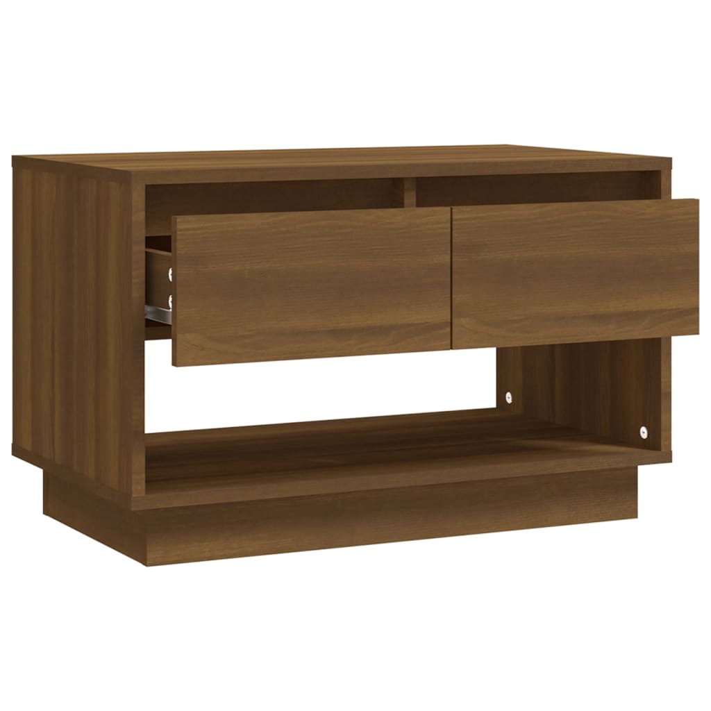 vidaXL TV Cabinet Brown Oak 27.6"x16.1"x17.3" Engineered Wood