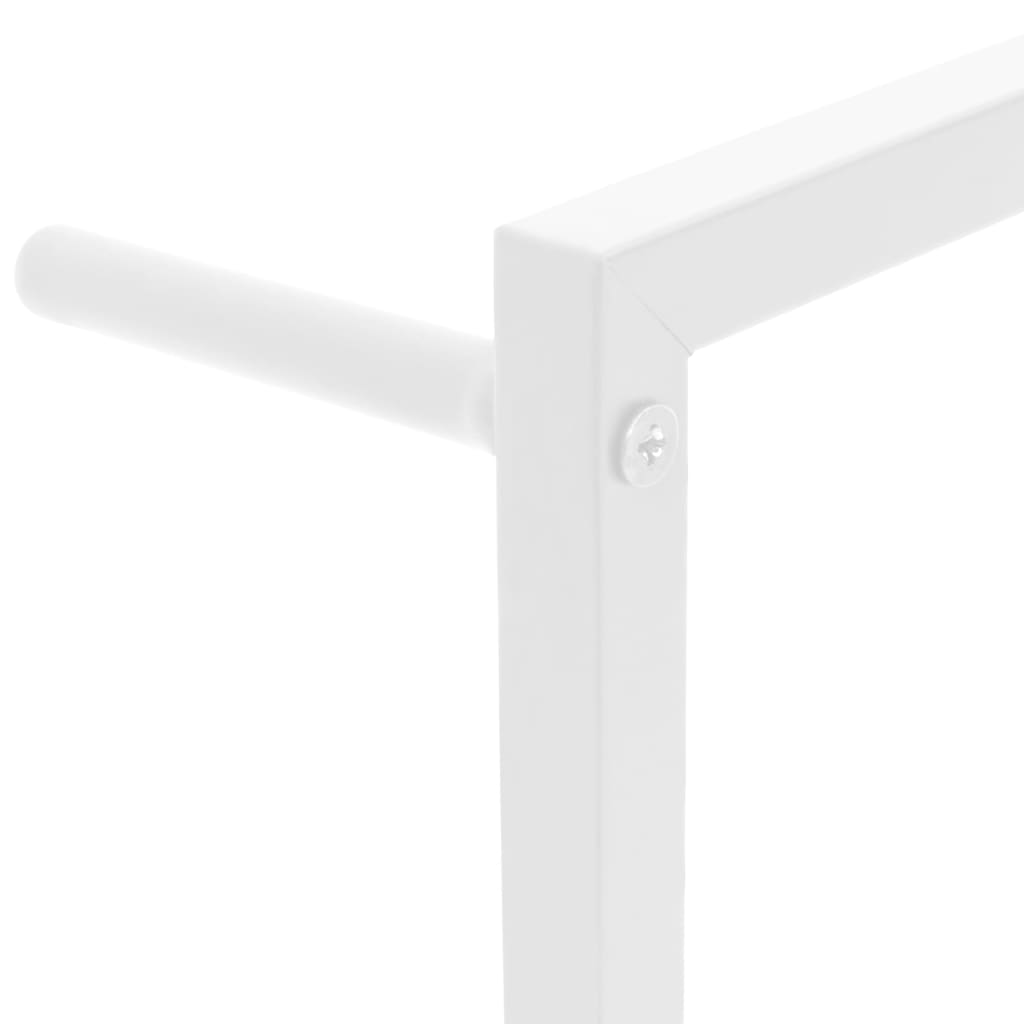 vidaXL Towel Rack White 23.6"x3.9"x45.7" Steel