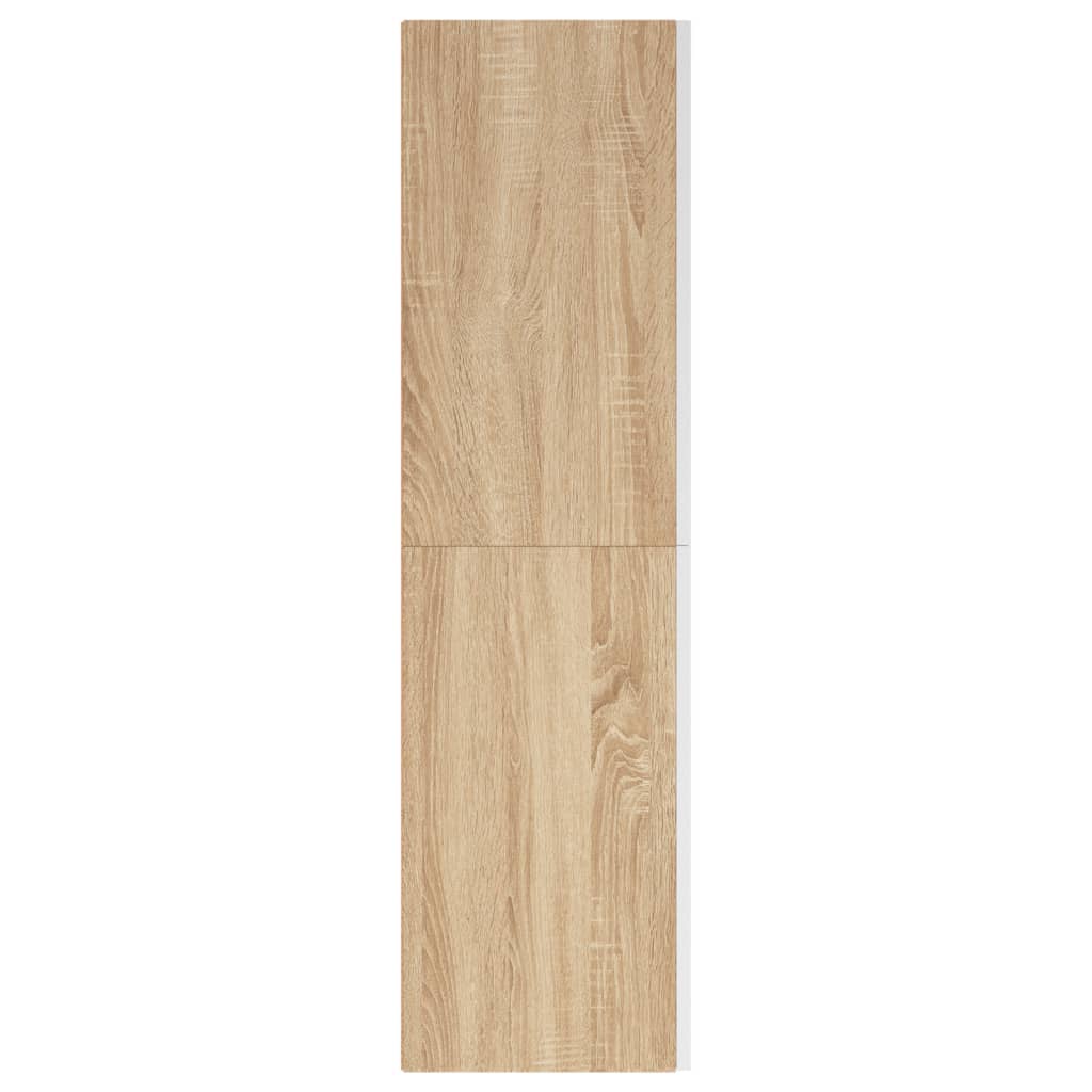 vidaXL TV Stands 2 pcs White and Sonoma Oak 12"x11.8"x43.3" Engineered Wood