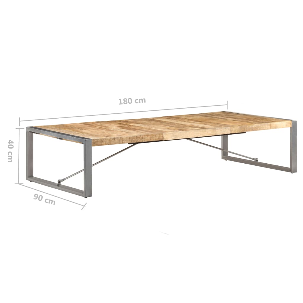 vidaXL Coffee Table 70.9"x35.4"x15.7" Rough Mango Wood