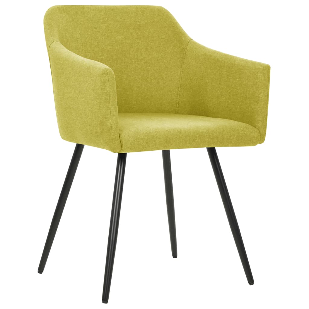 vidaXL Dining Chairs 6 pcs Green Fabric
