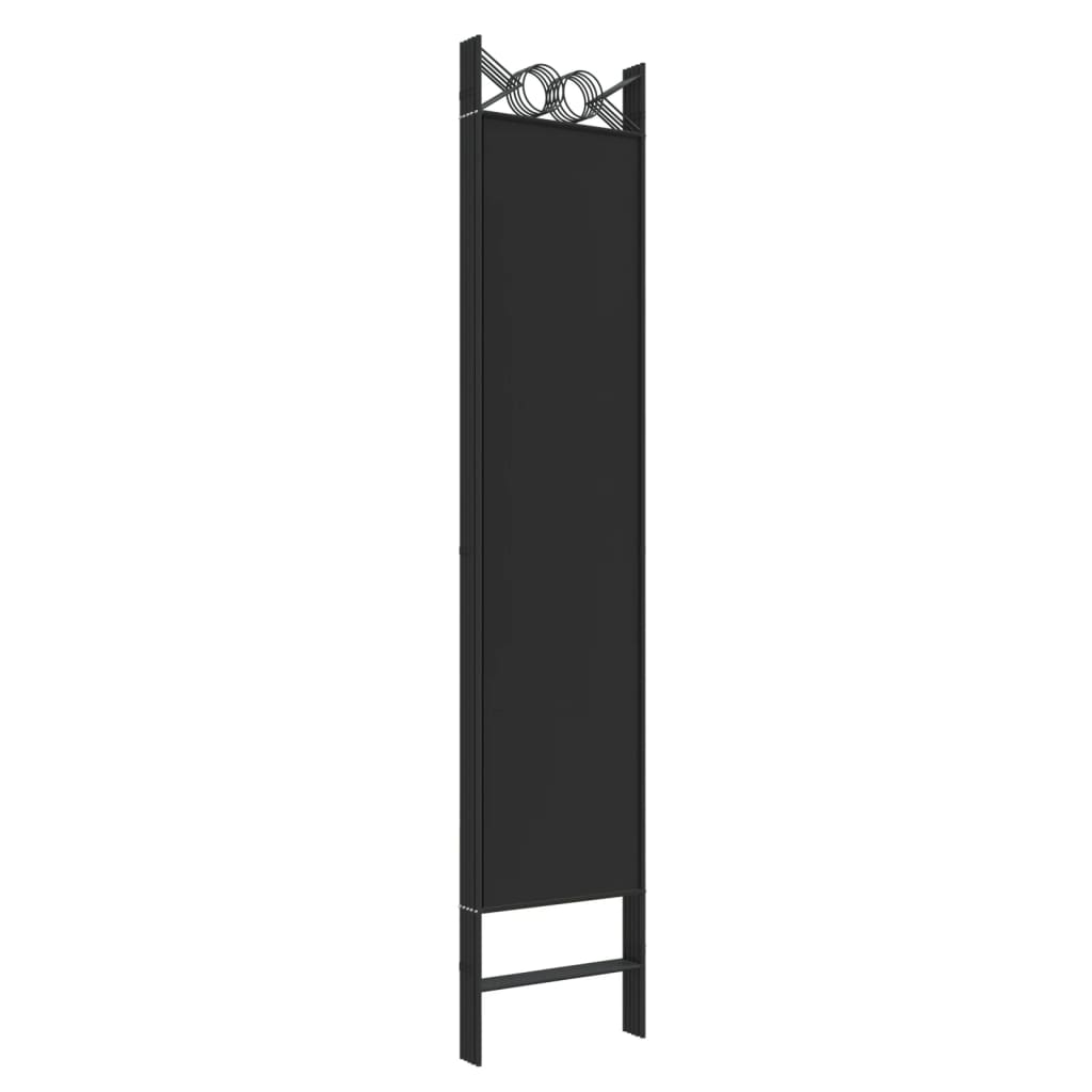 vidaXL 5-Panel Room Divider Black 78.7"x78.7" Fabric