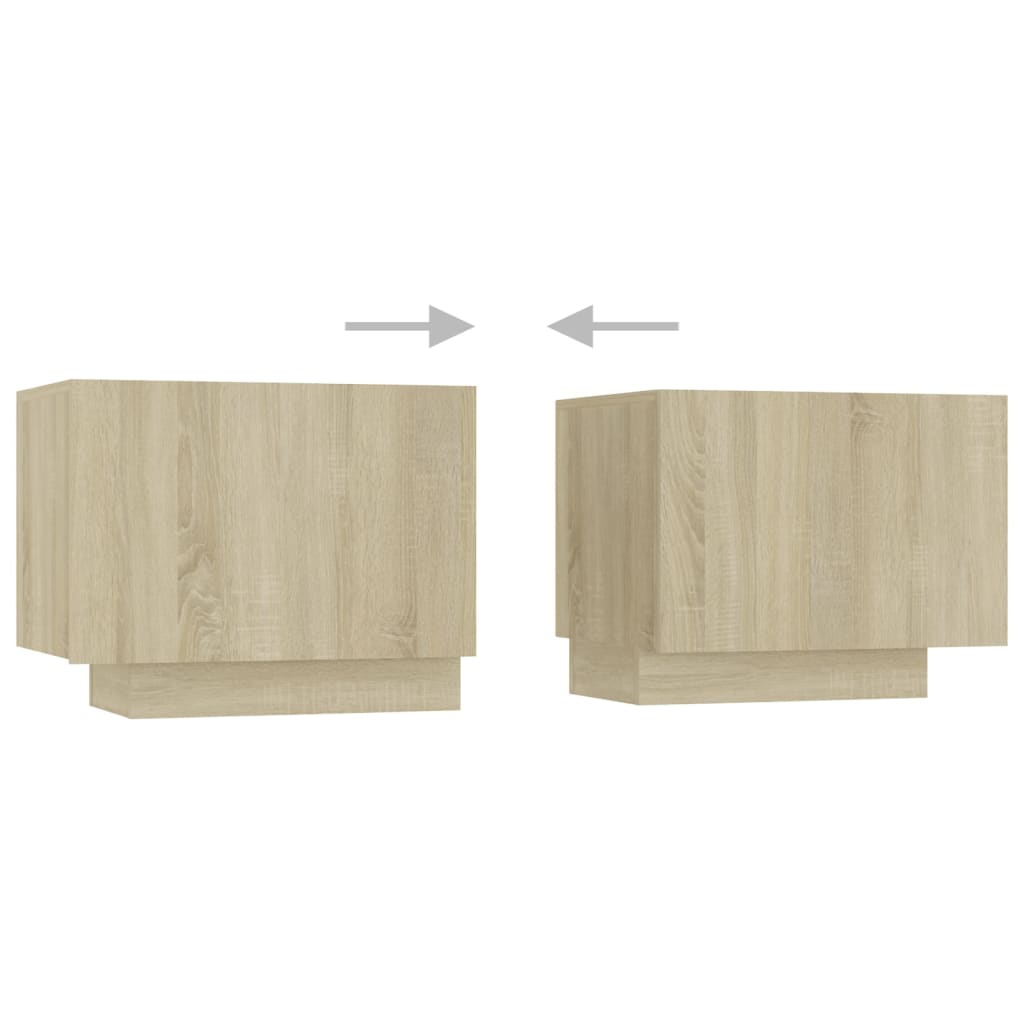 vidaXL Bedside Cabinet Sonoma Oak 39.4"x13.8"x15.7" Engineered Wood