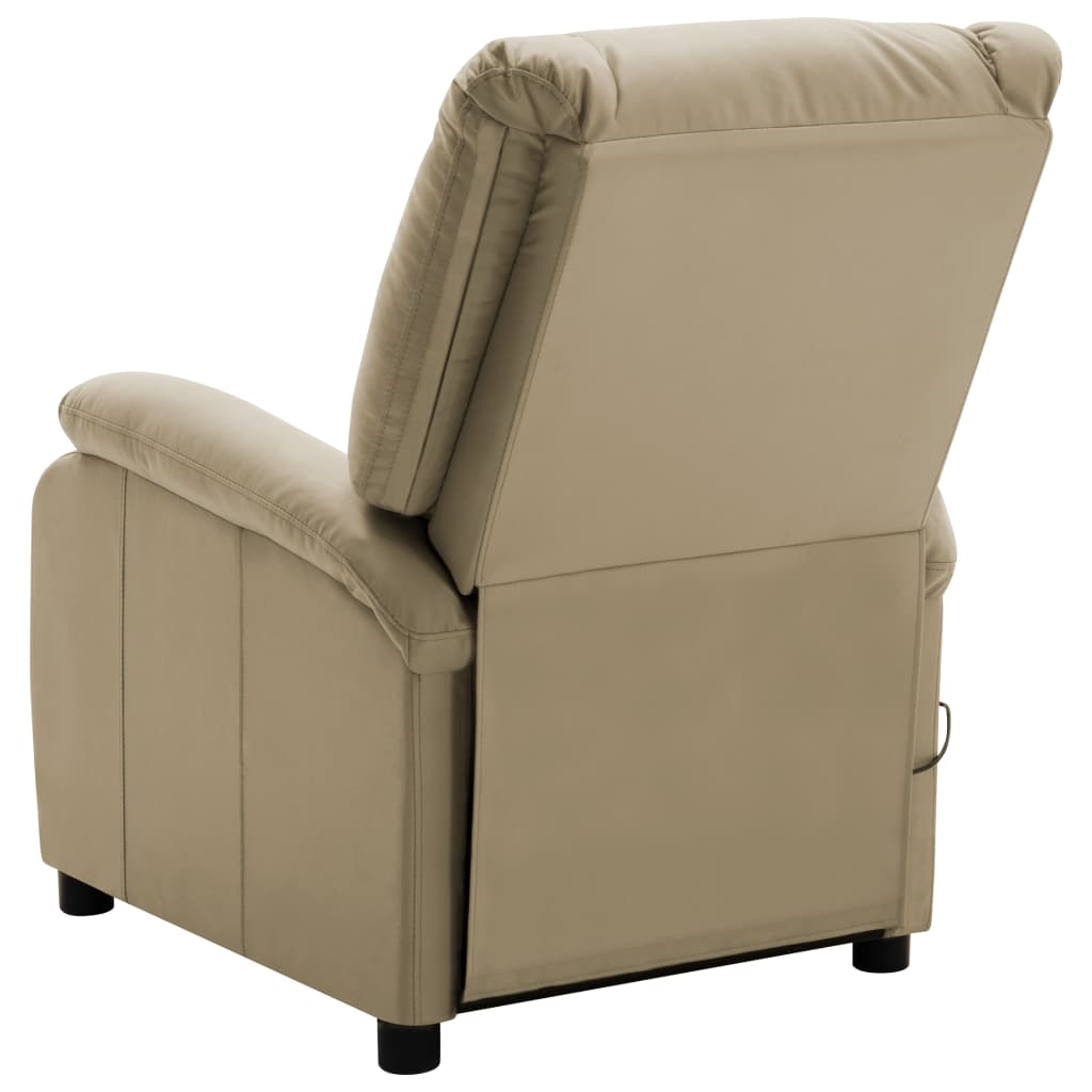 vidaXL Electric Massage Recliner Cappuccino Faux Leather
