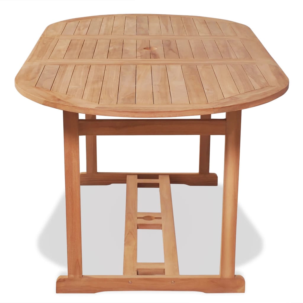 vidaXL Patio Table 70.8"x35.4"x29.5" Solid Teak Wood