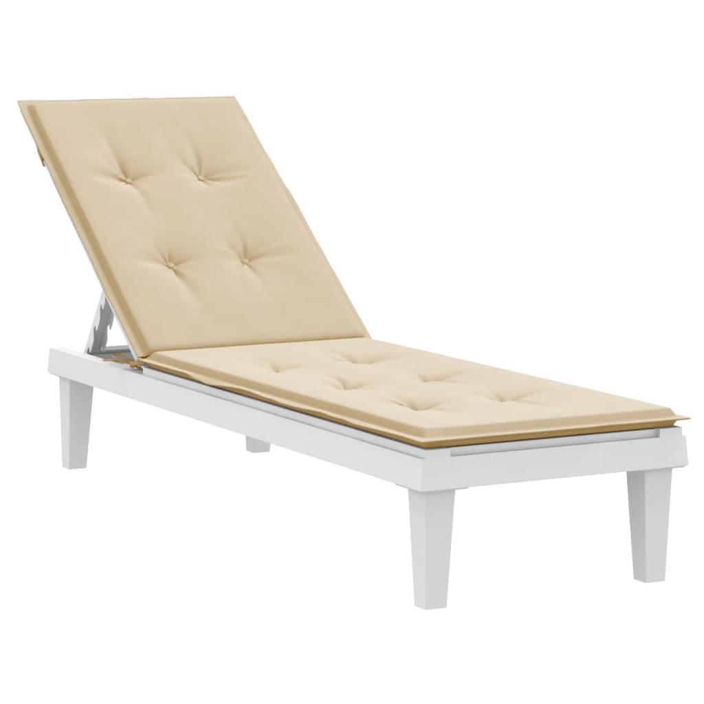 vidaXL Deck Chair Cushion Beige (29.5"+41.3")x19.7"x1.2"