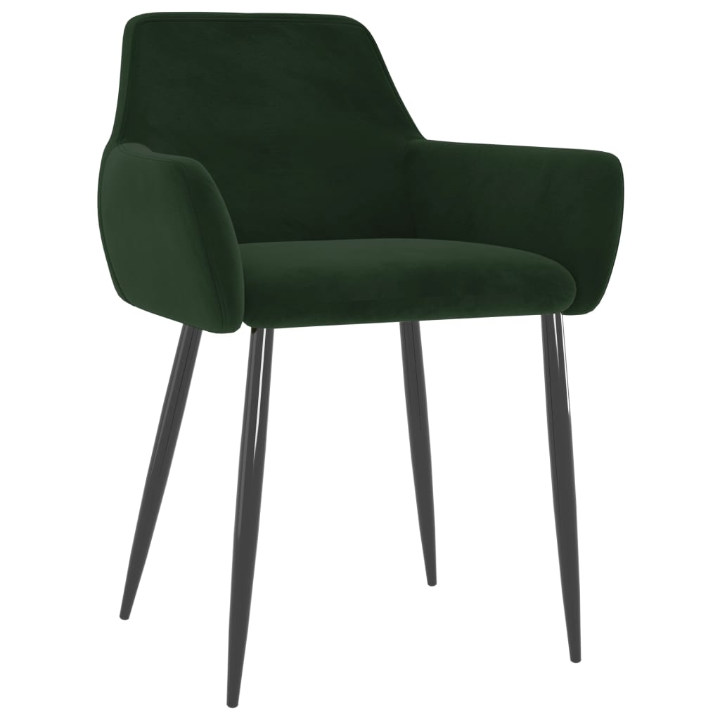 vidaXL Dining Chairs 6 pcs Dark Green Velvet