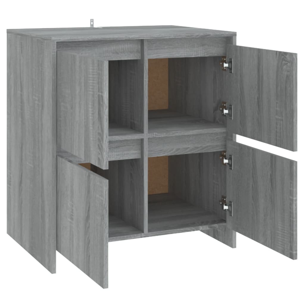 vidaXL Sideboard Gray Sonoma 27.6"x16.1"x29.5" Engineered Wood
