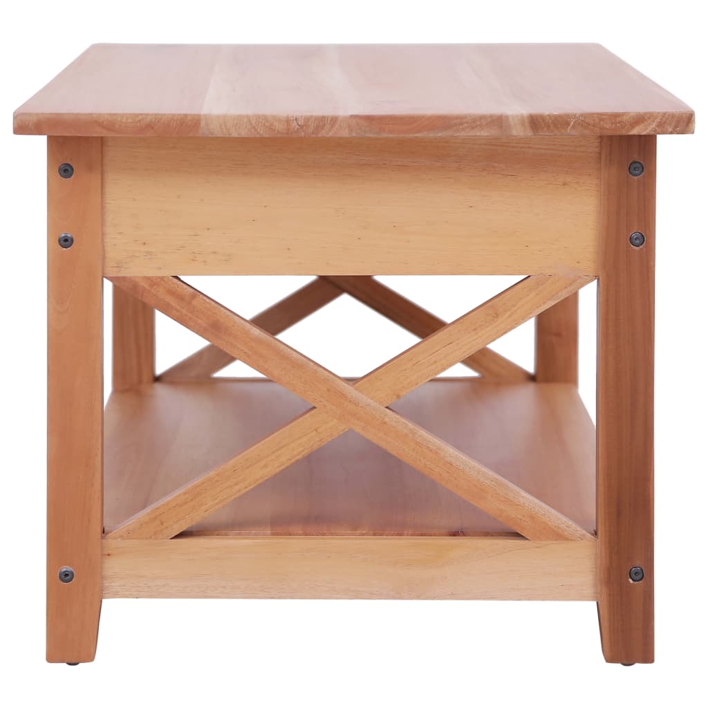 vidaXL Coffee Table 39.4"x21.7"x18.1" Solid Mahogany Wood