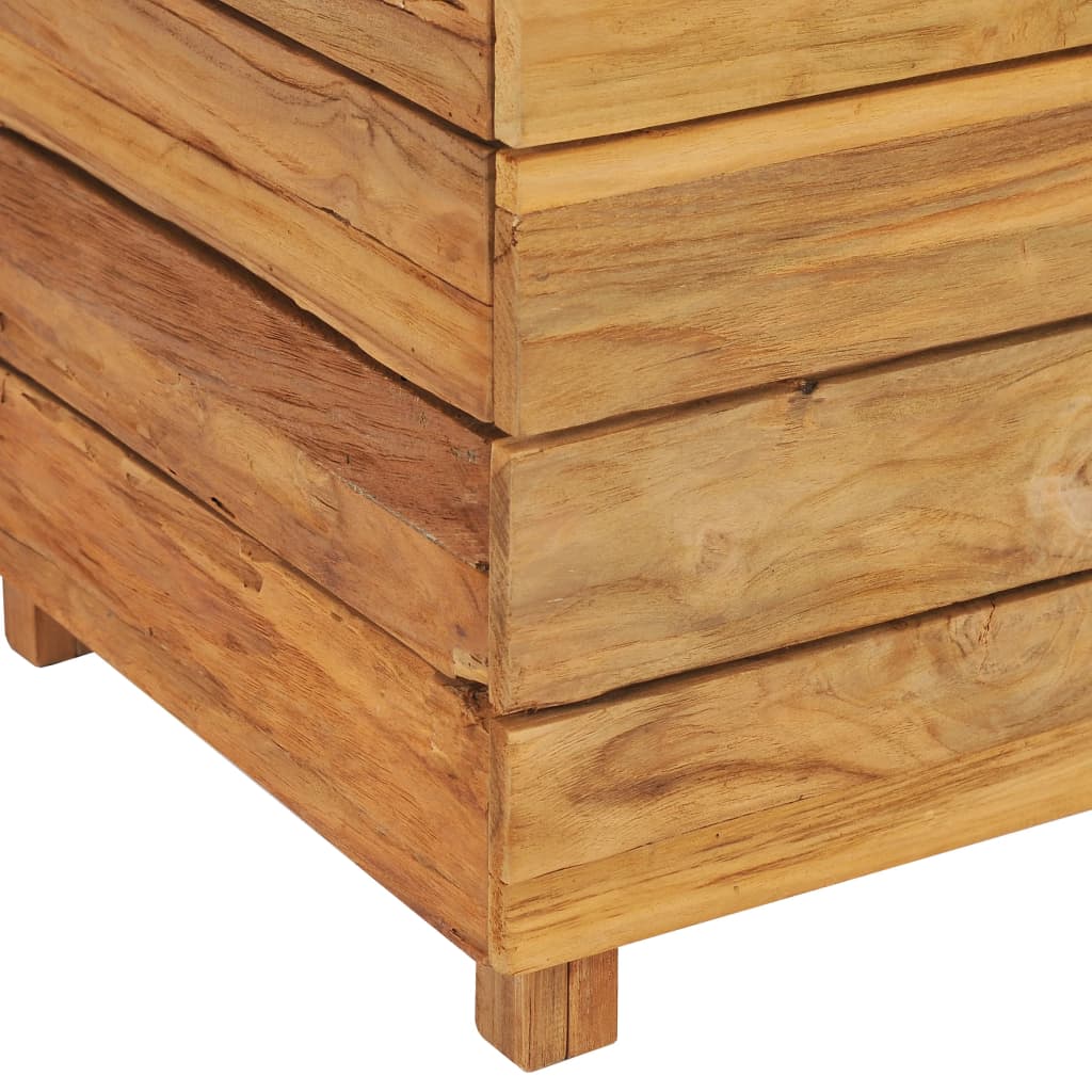 vidaXL Raised Bed 19.7"x15.7"x28.3" Solid Wood Teak and Steel