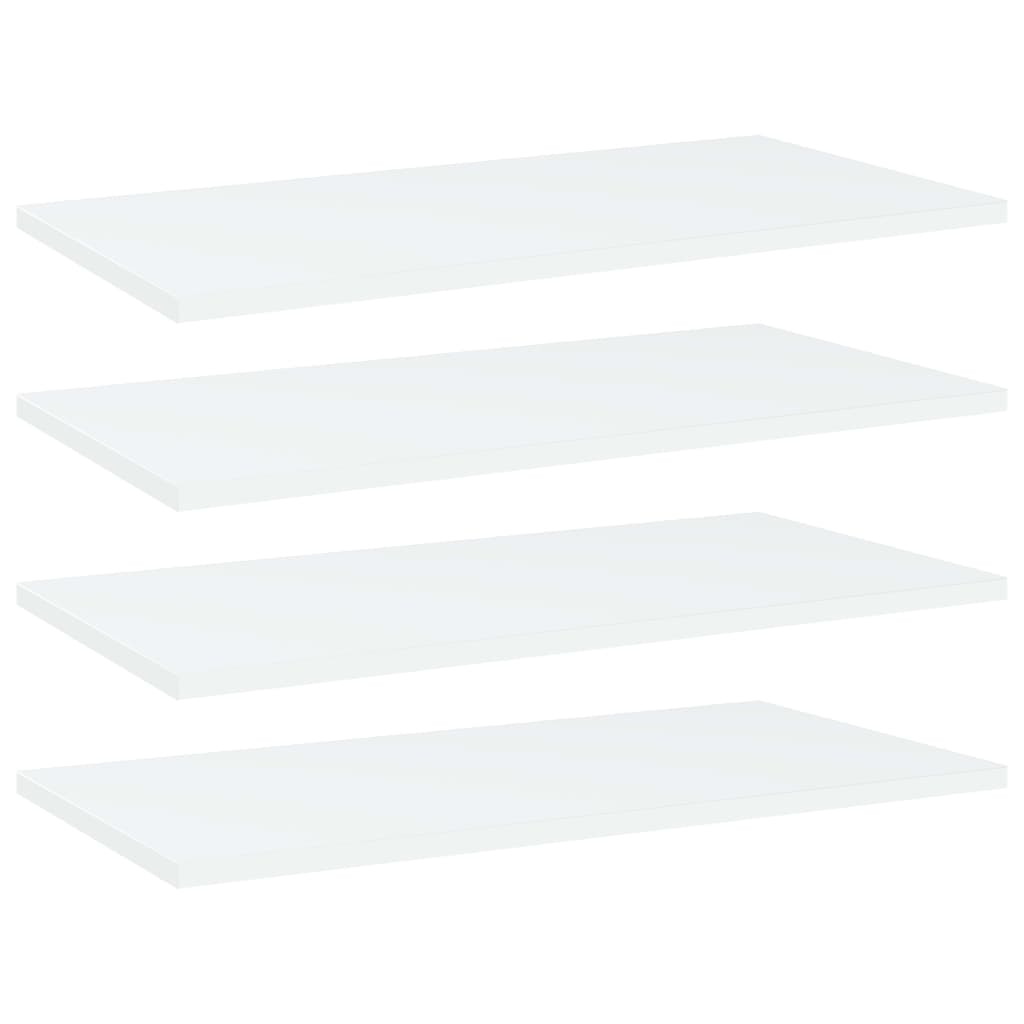 vidaXL Bookshelf Boards 4 pcs White 23.6"x11.8"x0.6" Engineered Wood