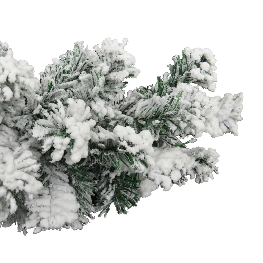 vidaXL Christmas Garland with Flocked Snow Green 33 ft PVC