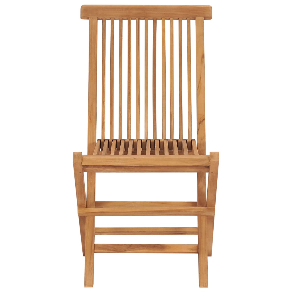 vidaXL Folding Patio Chairs 8 pcs Solid Teak Wood