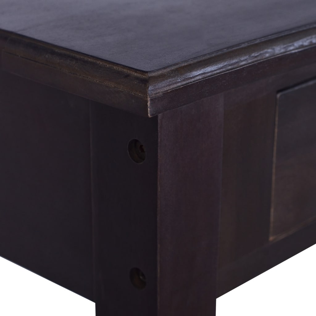 vidaXL Console Table Light Black Coffee 47.2"x11.8"x29.5" Solid Mahogany Wood