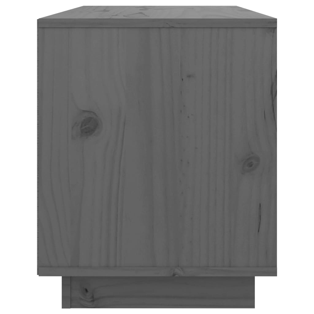 vidaXL TV Stand Gray 29.1"x13.8"x17.3" Solid Wood Pine