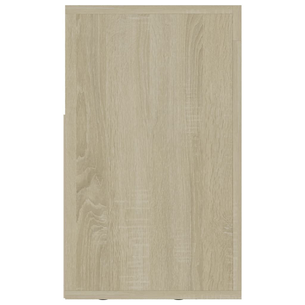 vidaXL TV Stand White and Sonoma Oak 47.2"x11.8"x19.7" Engineered Wood